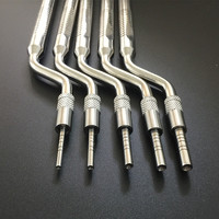 5 sztuka Dental Implant Osteotome instrumenty Dental ekstrakcji zęba narzędzie zatoki szczękowej podnoszenia gięte prosto (wklęsłe porady) 2